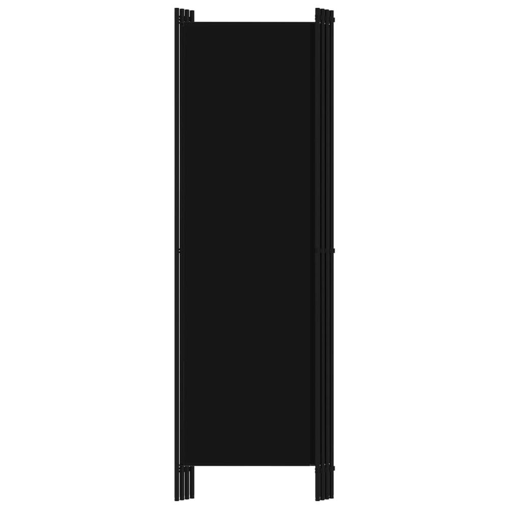vidaXL 4-Panel Room Divider Black 78.7"x70.9". Picture 4