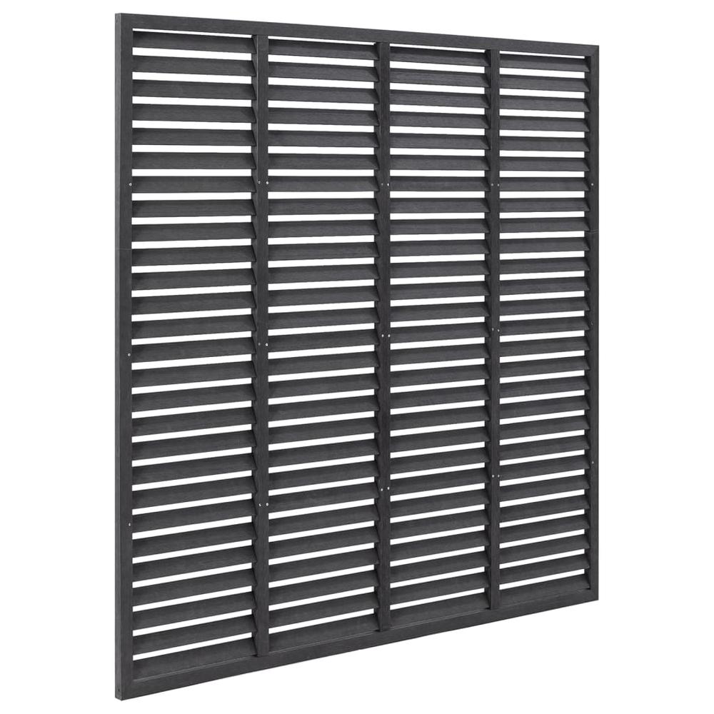 vidaXL Louver Fence WPC 70.9"x70.9" Gray. Picture 3