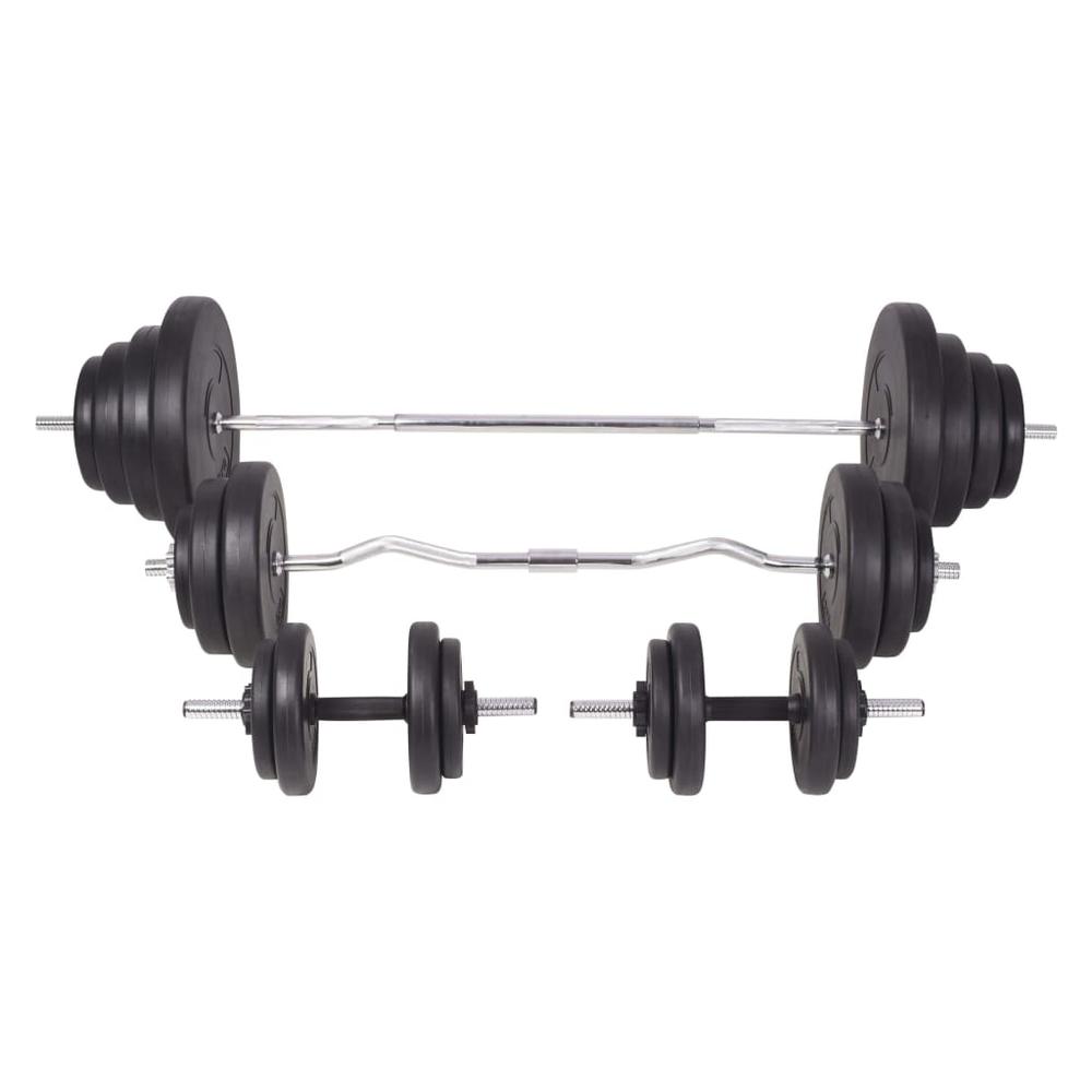 vidaXL Barbell and Dumbbell Set 264.6 lb. Picture 3