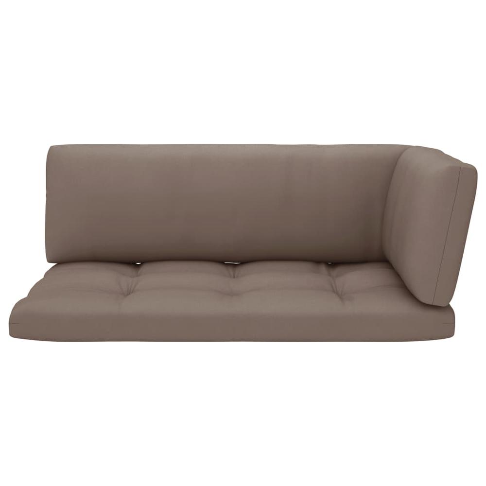vidaXL Pallet Sofa Cushions 3 pcs Taupe, 314666. Picture 3
