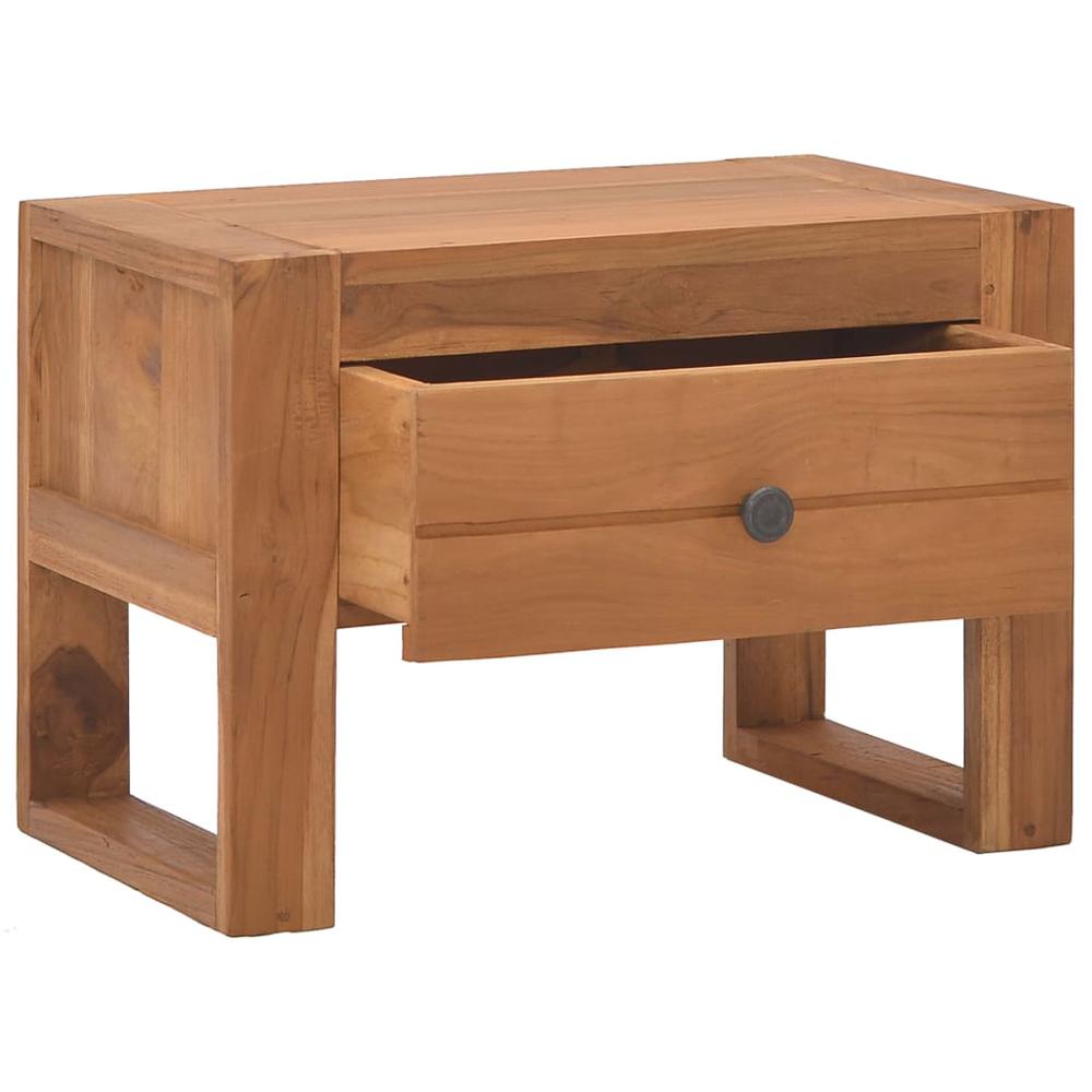 vidaXL Bedside Cabinet 19.7"x11.8"x13.8" Solid Teak Wood. Picture 2