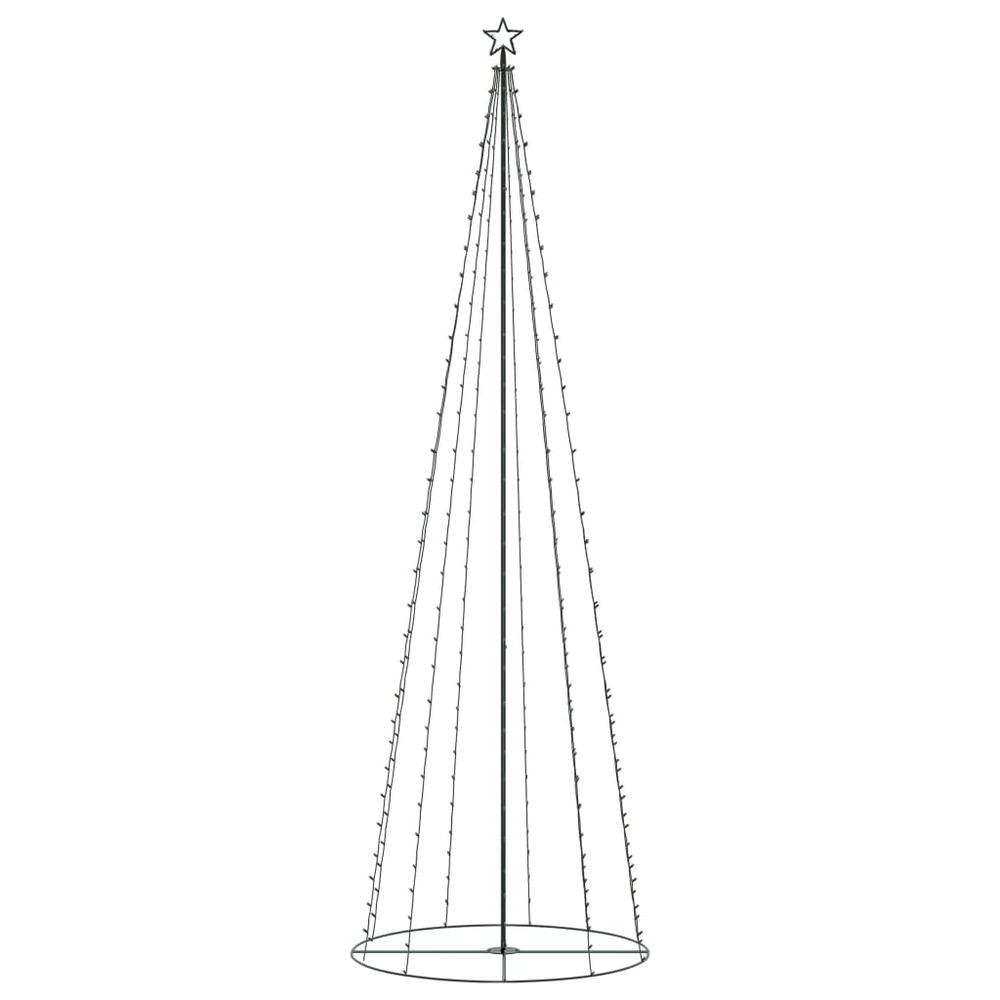 vidaXL Christmas Cone Tree 330 Warm White LEDs Decoration 39.4"x118.1". Picture 2