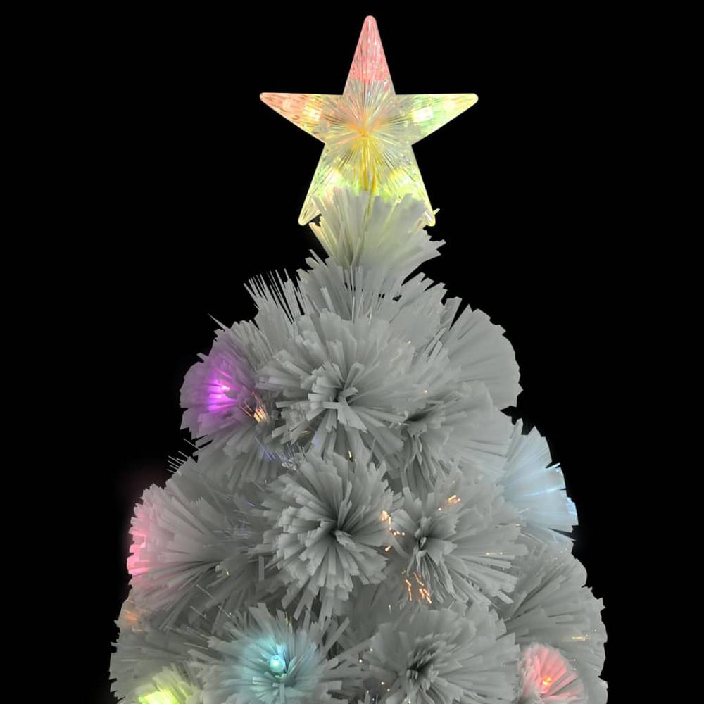 vidaXL Artificial Christmas Tree with LED White 59.1" Fiber Optic. Picture 4