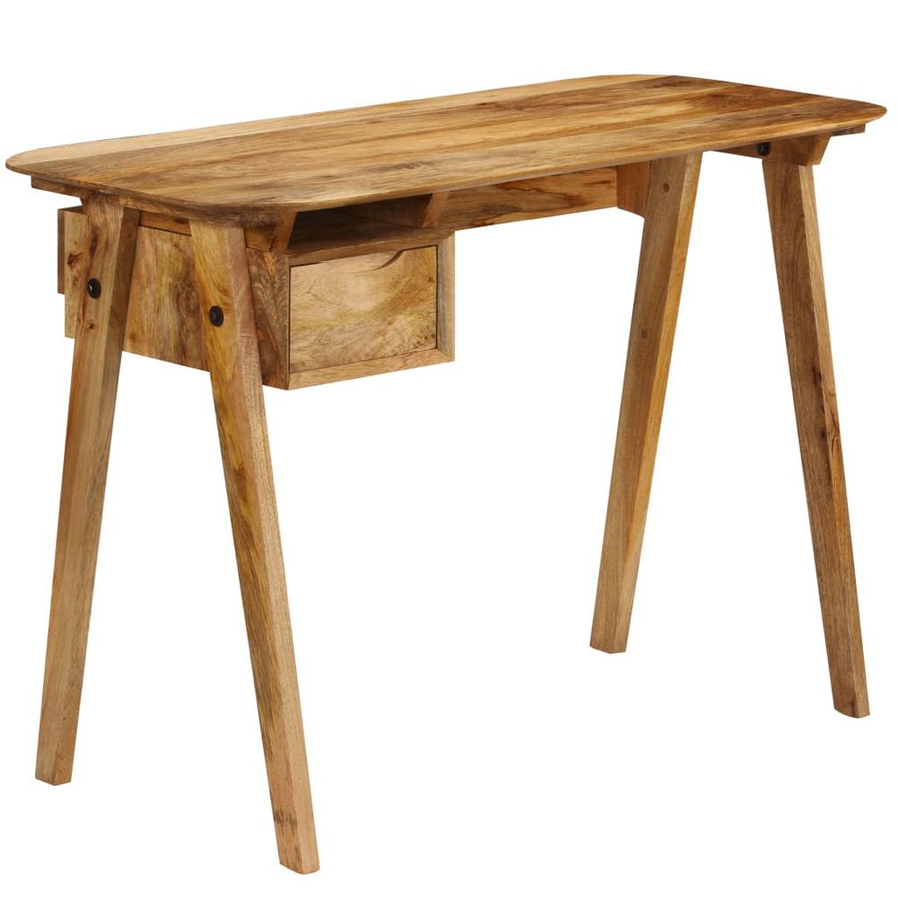 vidaXL Writing Desk 43.3"x19.7"x29.9" Solid Mango Wood. Picture 1