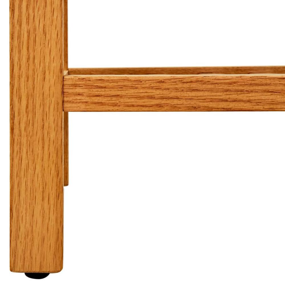 vidaXL Shoe Rack with 5 Shelves 19.7"x10.6"x39.4" Solid Oak Wood. Picture 4
