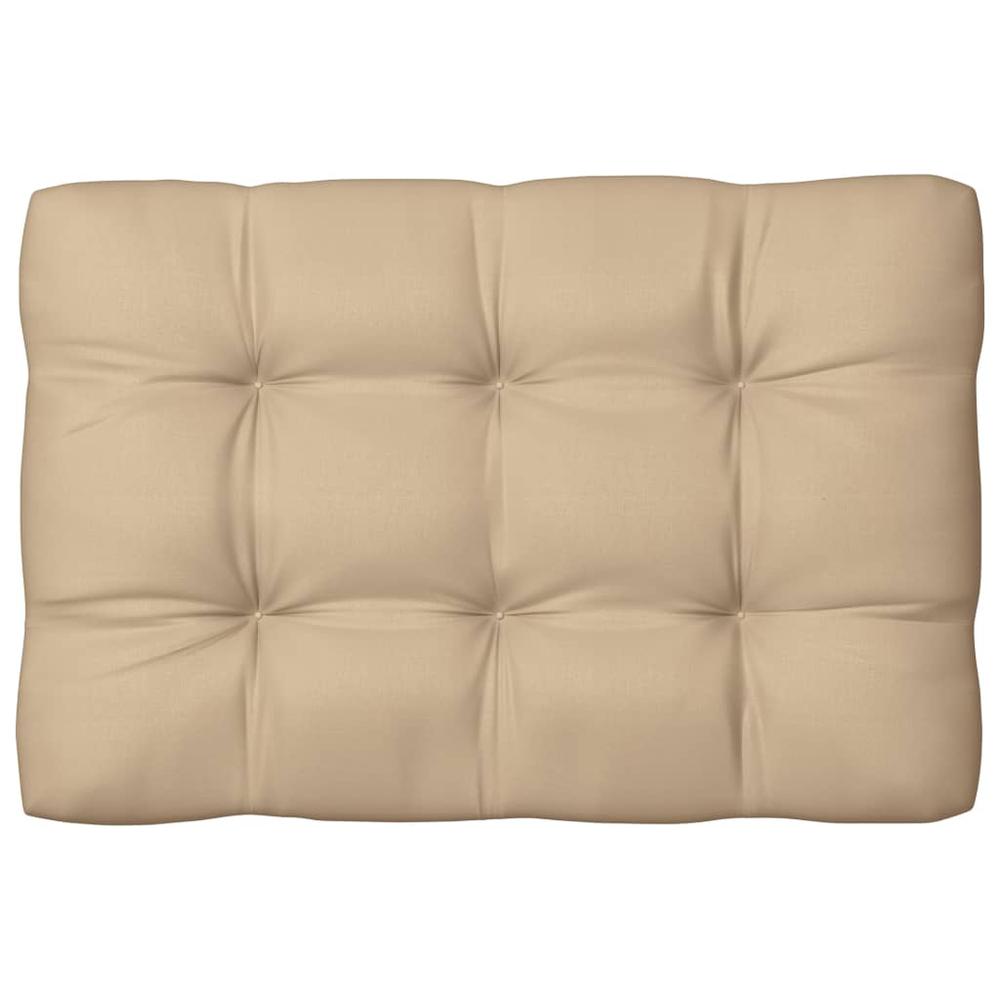 vidaXL Pallet Sofa Cushion Beige 47.2"x31.5"x3.9". Picture 1
