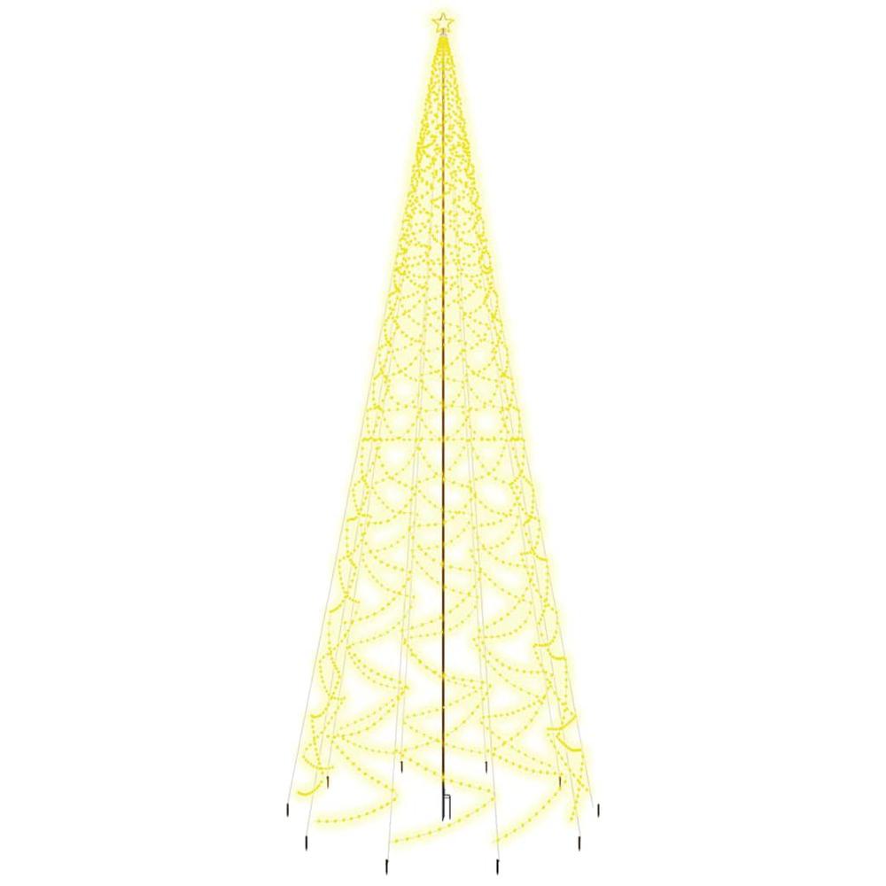 vidaXL Christmas Tree with Spike Warm White 3000 LEDs 315". Picture 2