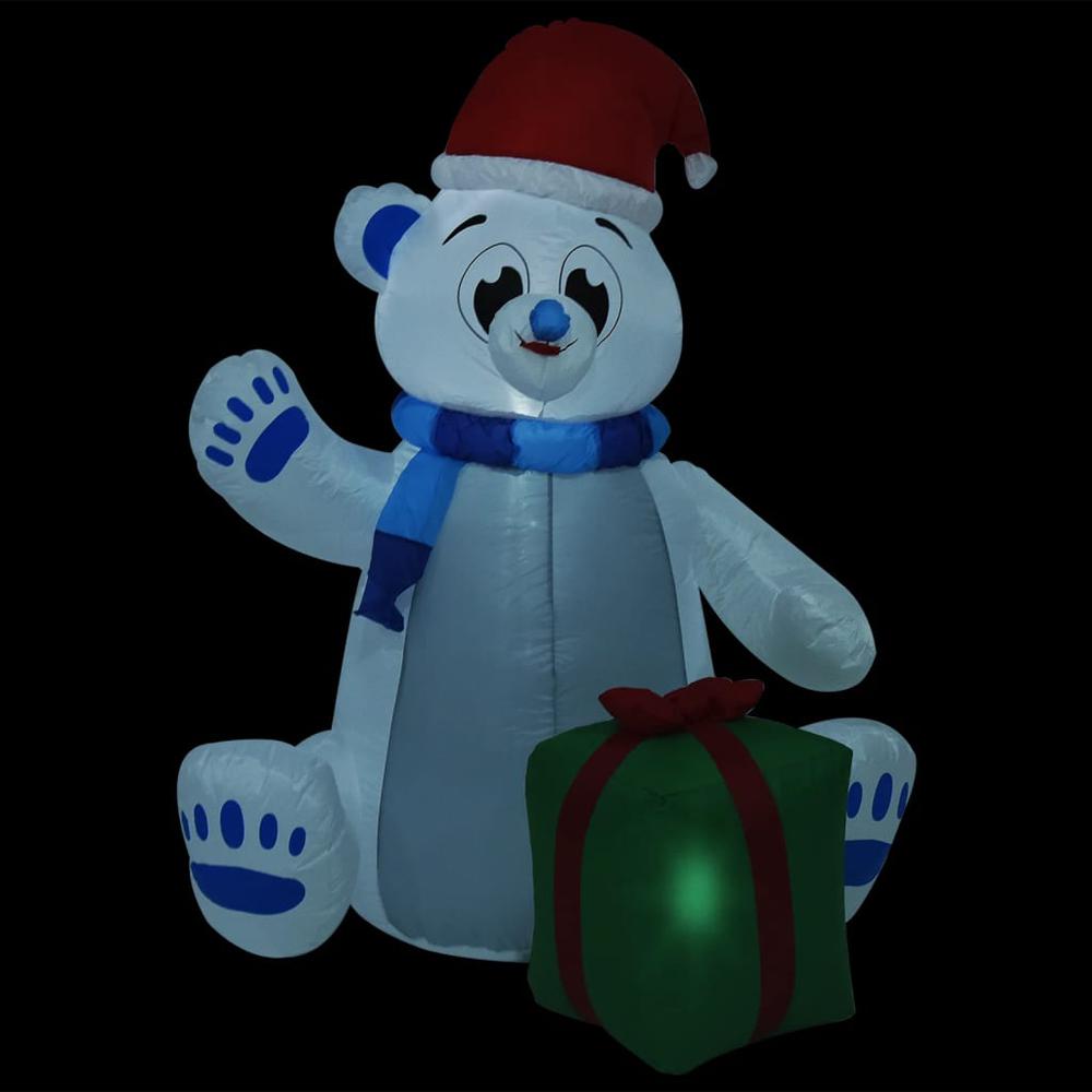 vidaXL Christmas Inflatable Polar Bear LED Indoor and Outdoor 5.9'. Picture 4