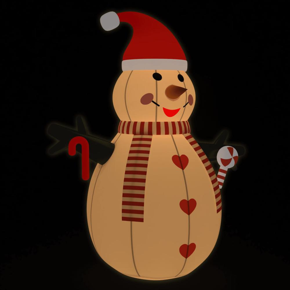 vidaXL Inflatable Snowman with LEDs 181.1". Picture 2