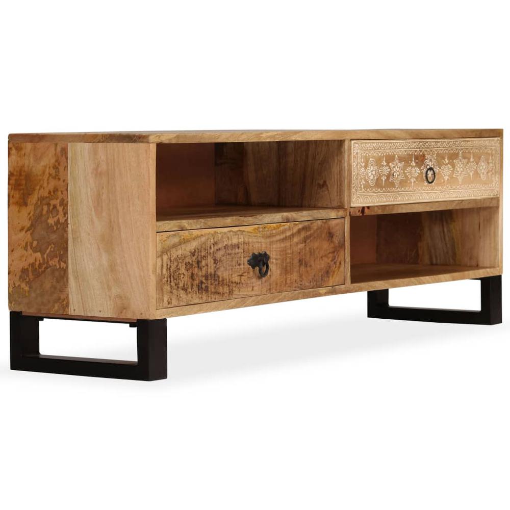 vidaXL TV Cabinet Solid Mango Wood 47.2"x11.8"x15.7". Picture 2