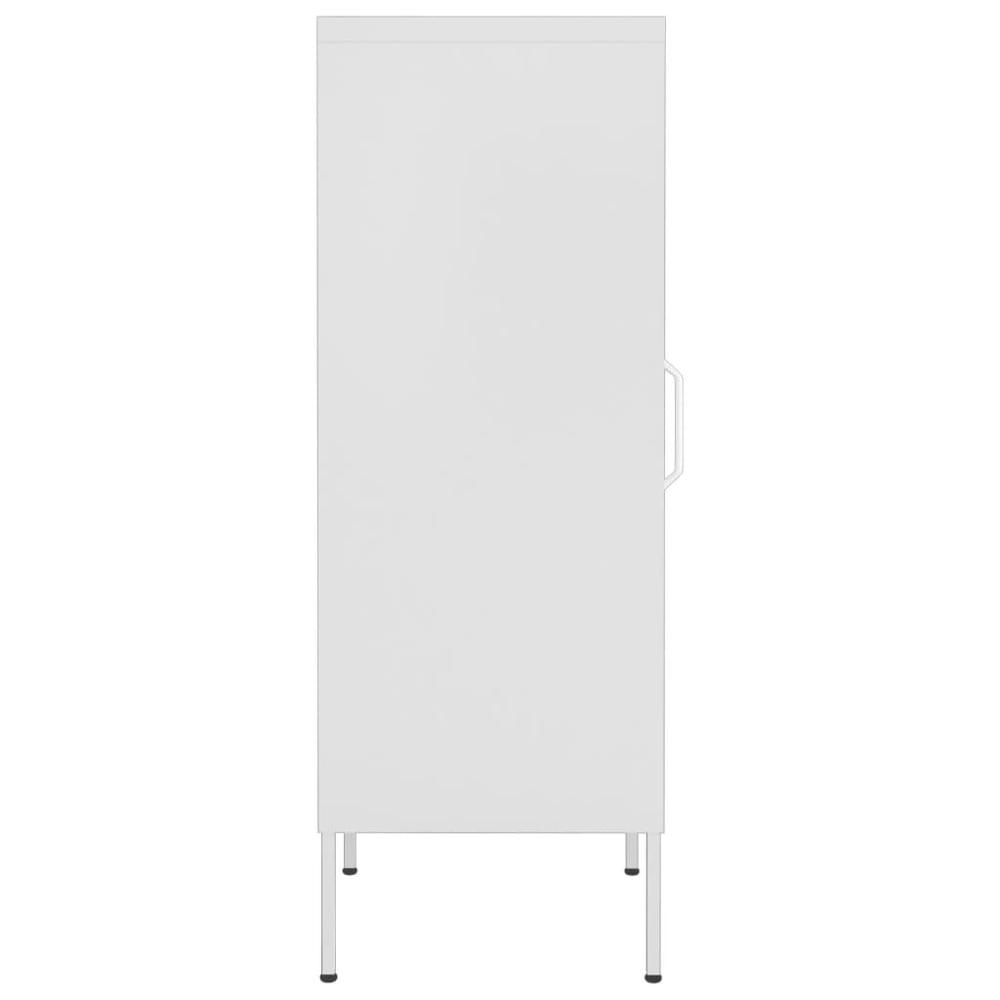 vidaXL Storage Cabinet White 16.7"x13.8"x40" Steel, 336197. Picture 4