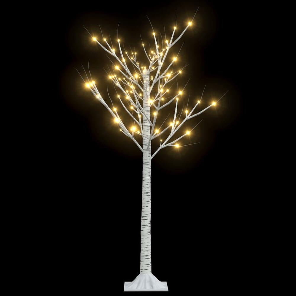 vidaXL Christmas Tree 128 LEDs 3.9' Warm White Willow Indoor Outdoor. Picture 2