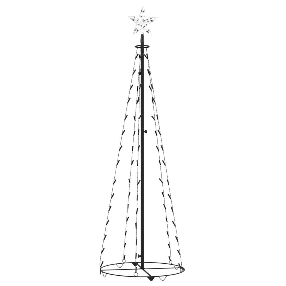 vidaXL Christmas Cone Tree Cold White 84 LEDs 19.7"x59.1". Picture 4