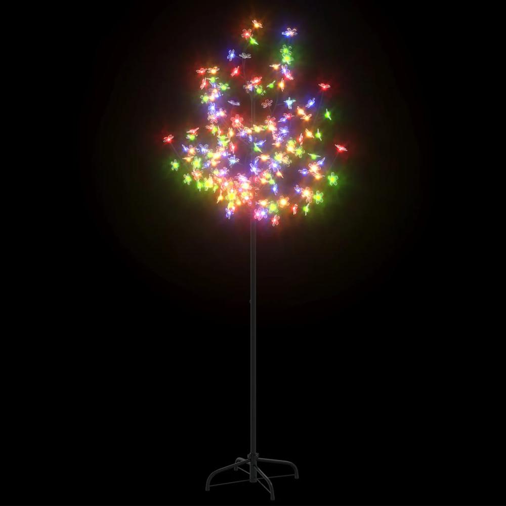 vidaXL Christmas Tree 120 LEDs Colorful Light Cherry Blossom 59.1". Picture 2