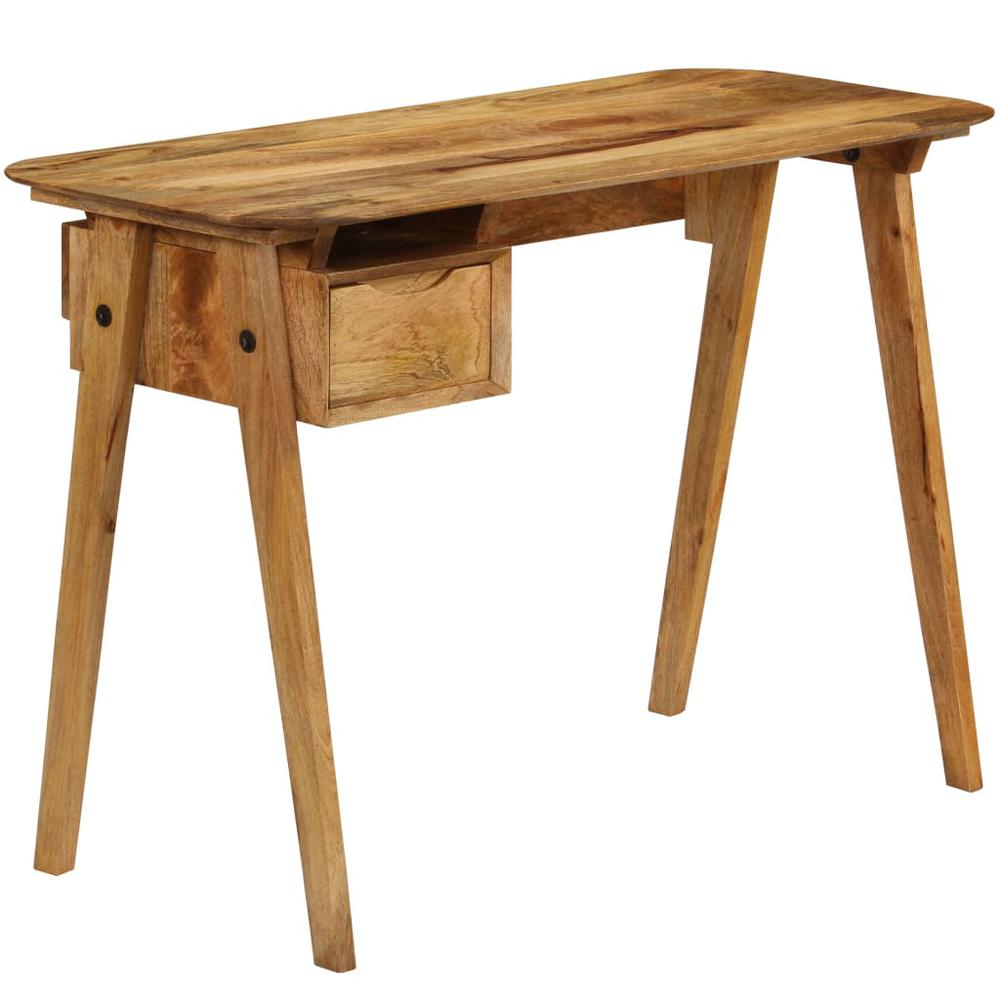 vidaXL Writing Desk 43.3"x19.7"x29.9" Solid Mango Wood. Picture 12