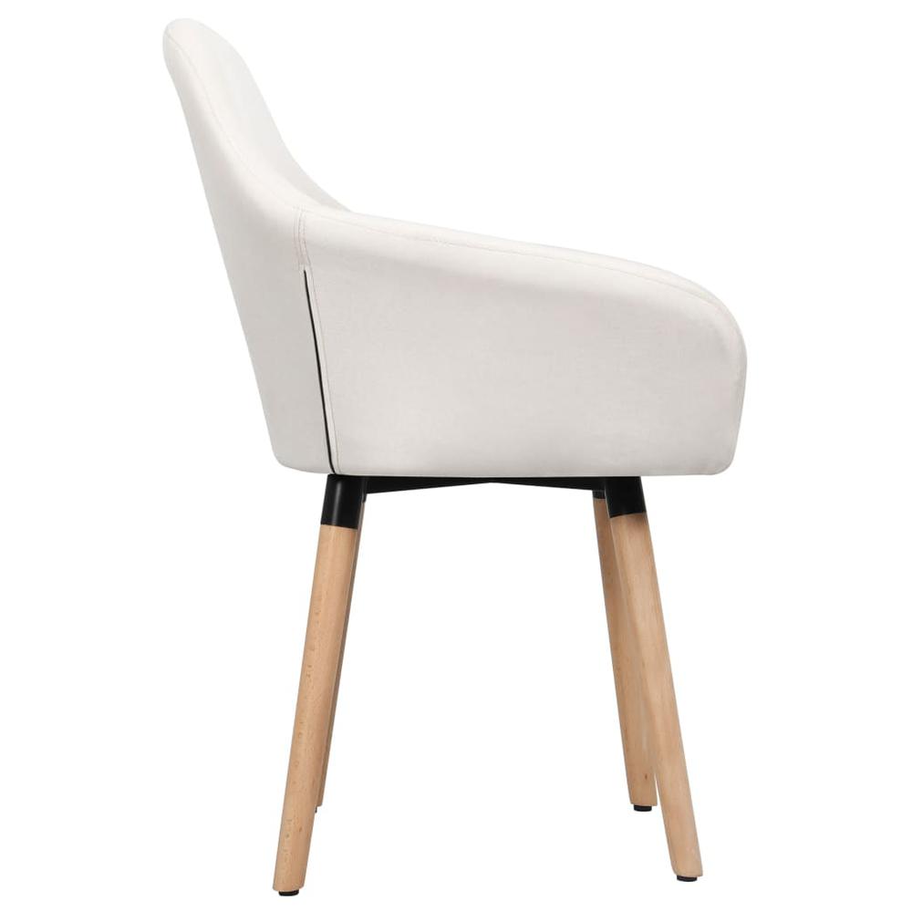 vidaXL Dining Chairs 2 pcs Cream Fabric, 323023. Picture 3