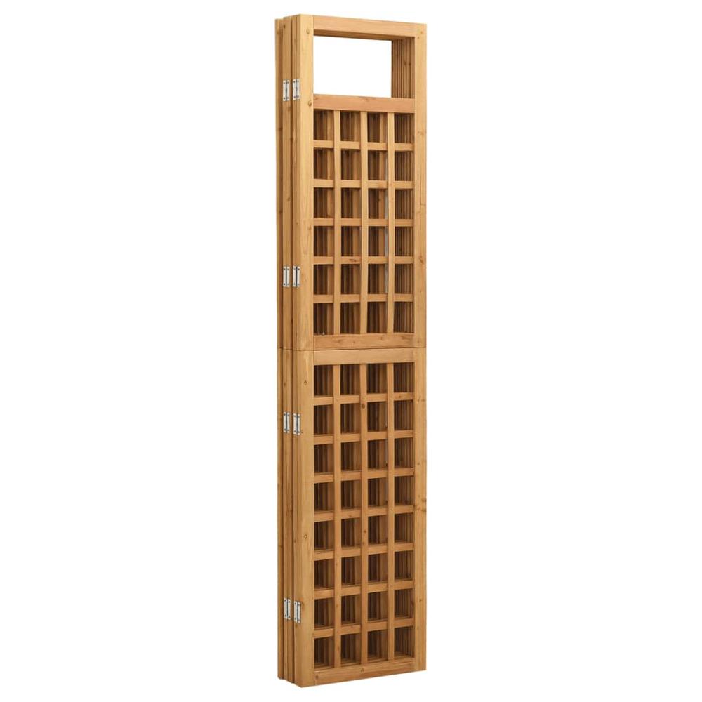 vidaXL 5-Panel Room Divider/Trellis Solid Fir Wood 79.3"x70.9". Picture 4