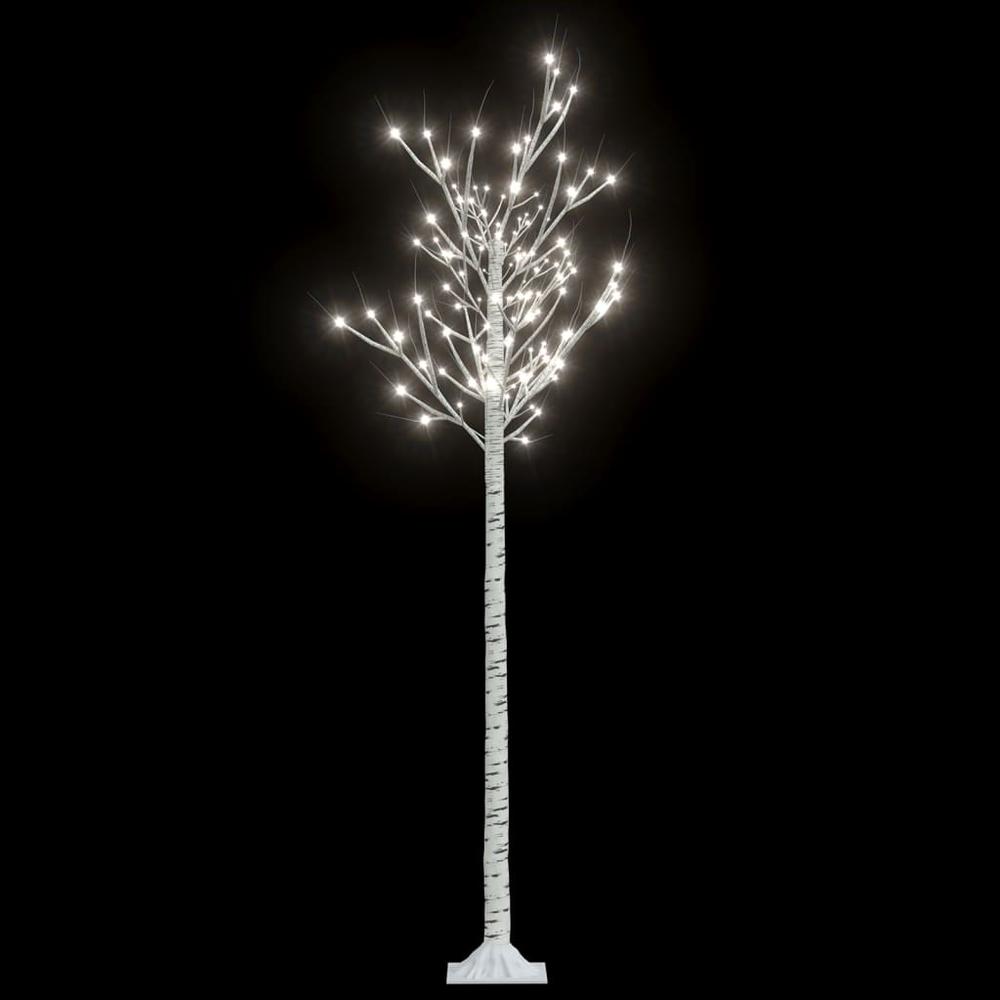 vidaXL Christmas Tree 200 LEDs 5.9' Cold White Willow Indoor Outdoor. Picture 2