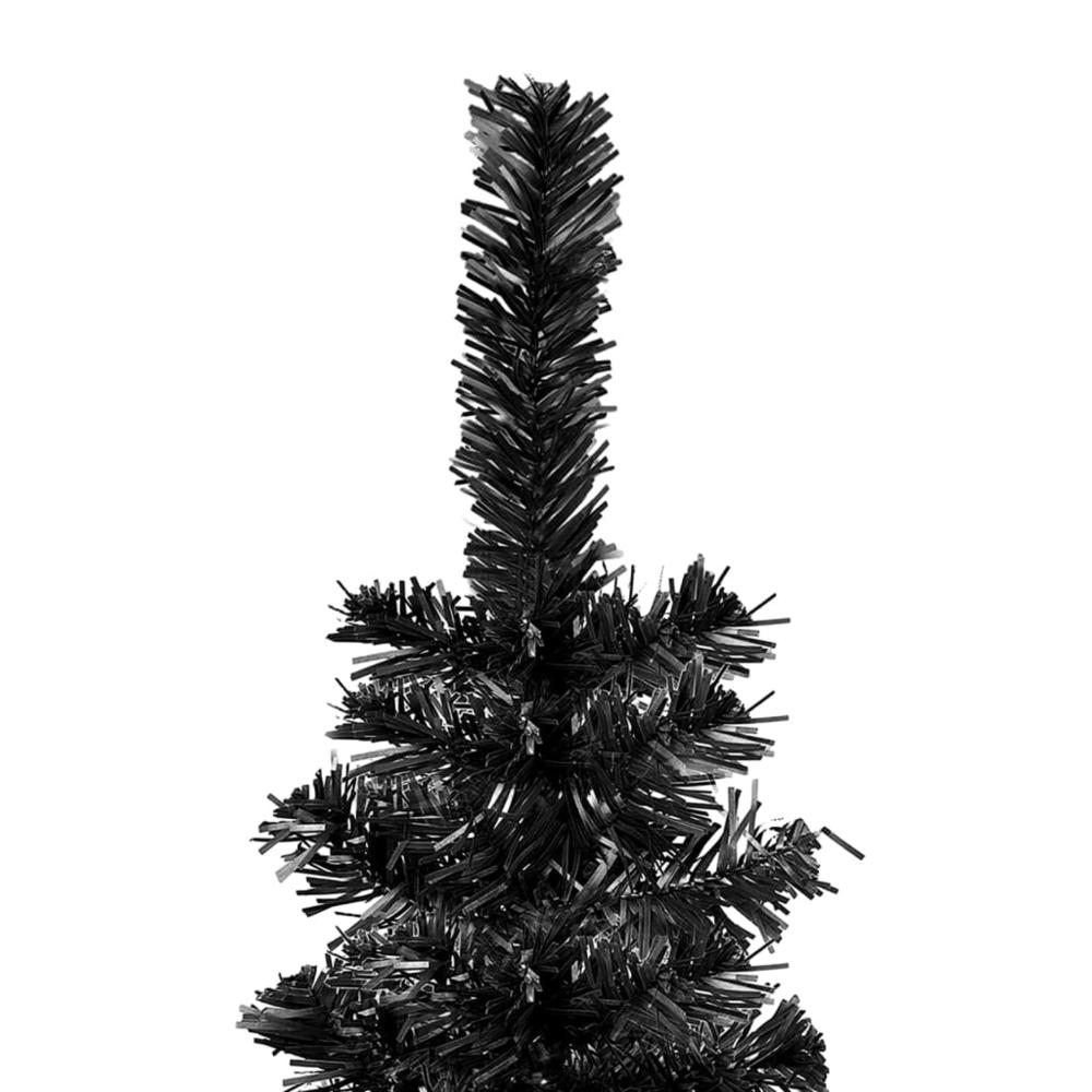vidaXL Slim Christmas Tree Black 59.1". Picture 3