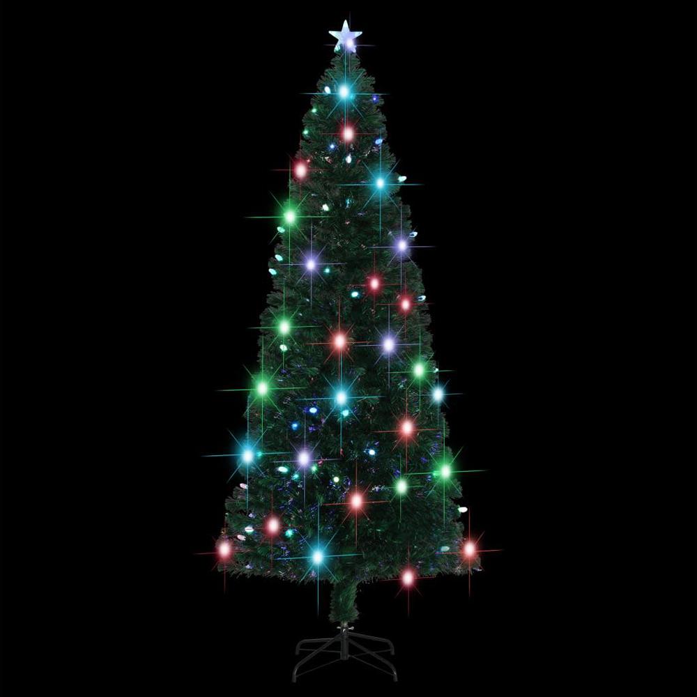 vidaXL Artificial Christmas Tree with Stand and LED 94.5" Fiber Optic. Picture 2