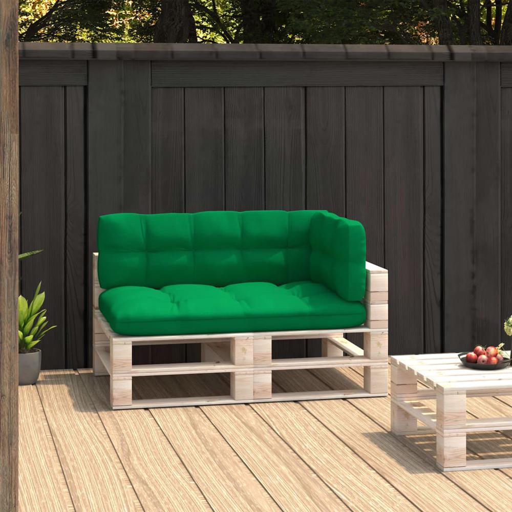 vidaXL Pallet Sofa Cushions 3 pcs Green, 314563. Picture 1