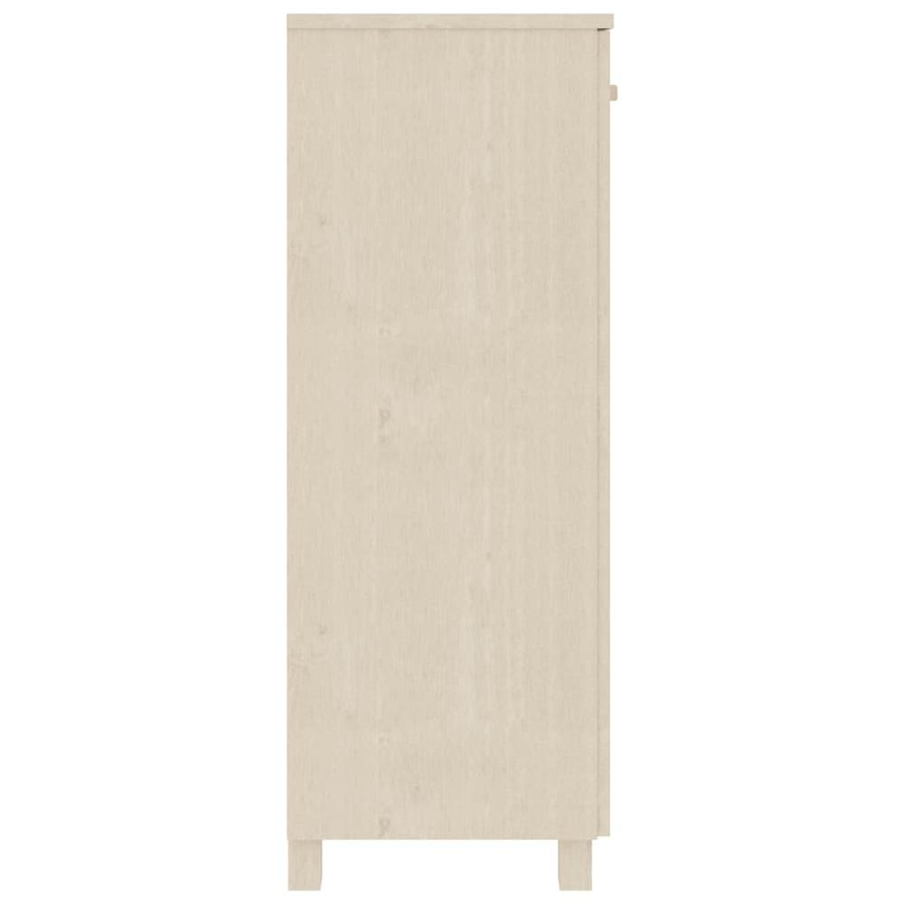 vidaXL Shoe Cabinet Honey Brown 33.5"x15.7"x42.5" Solid Wood Pine. Picture 4