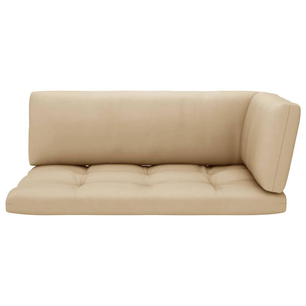 vidaXL Pallet Sofa Cushions 3 pcs Beige. Picture 3