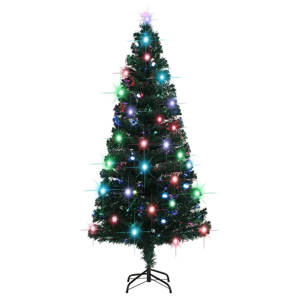 vidaXL Artificial Christmas Tree with Stand/LED 70.9" Fiber Optic. Picture 2