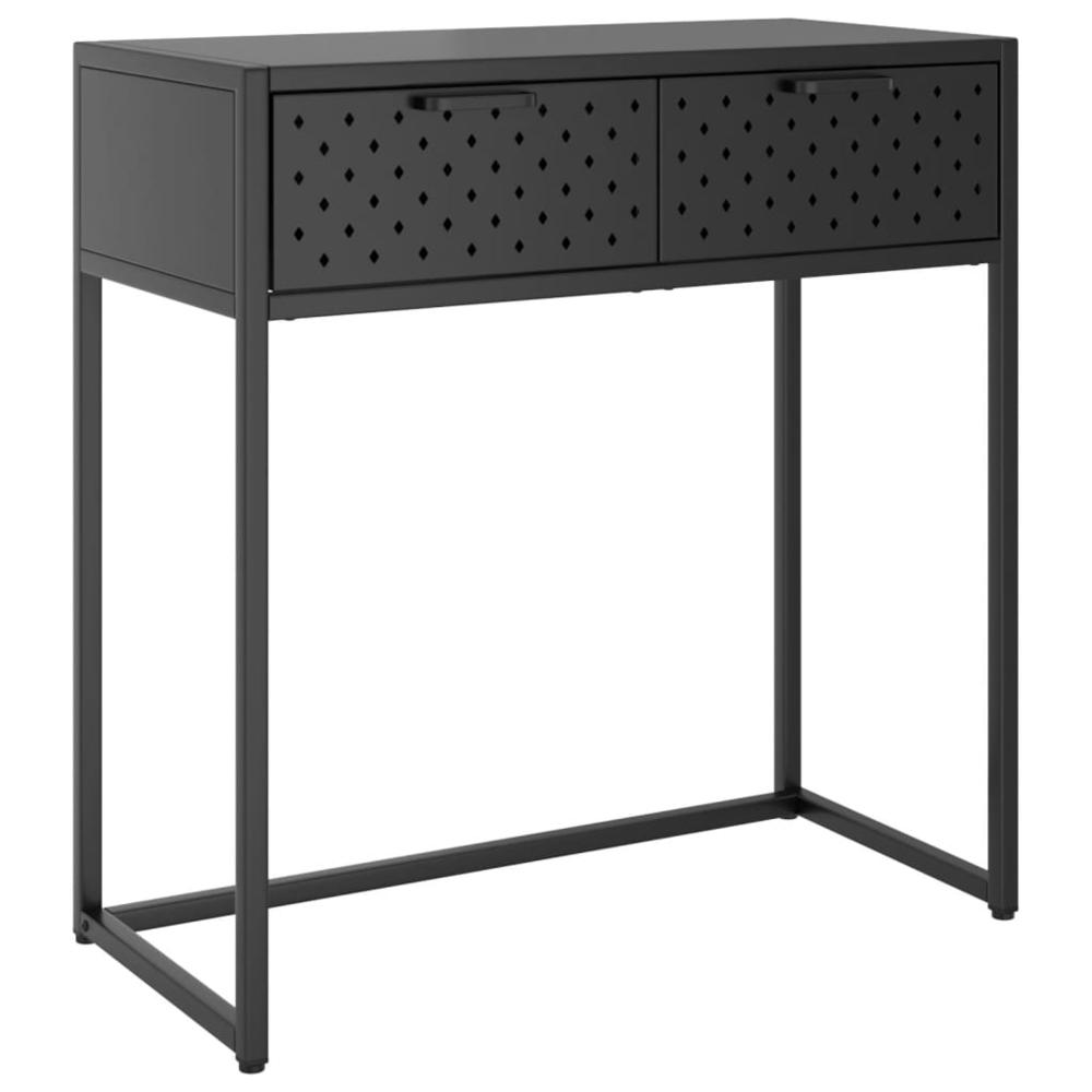 vidaXL Console Table Anthracite 28.3"x13.8"x29.5" Steel. Picture 2