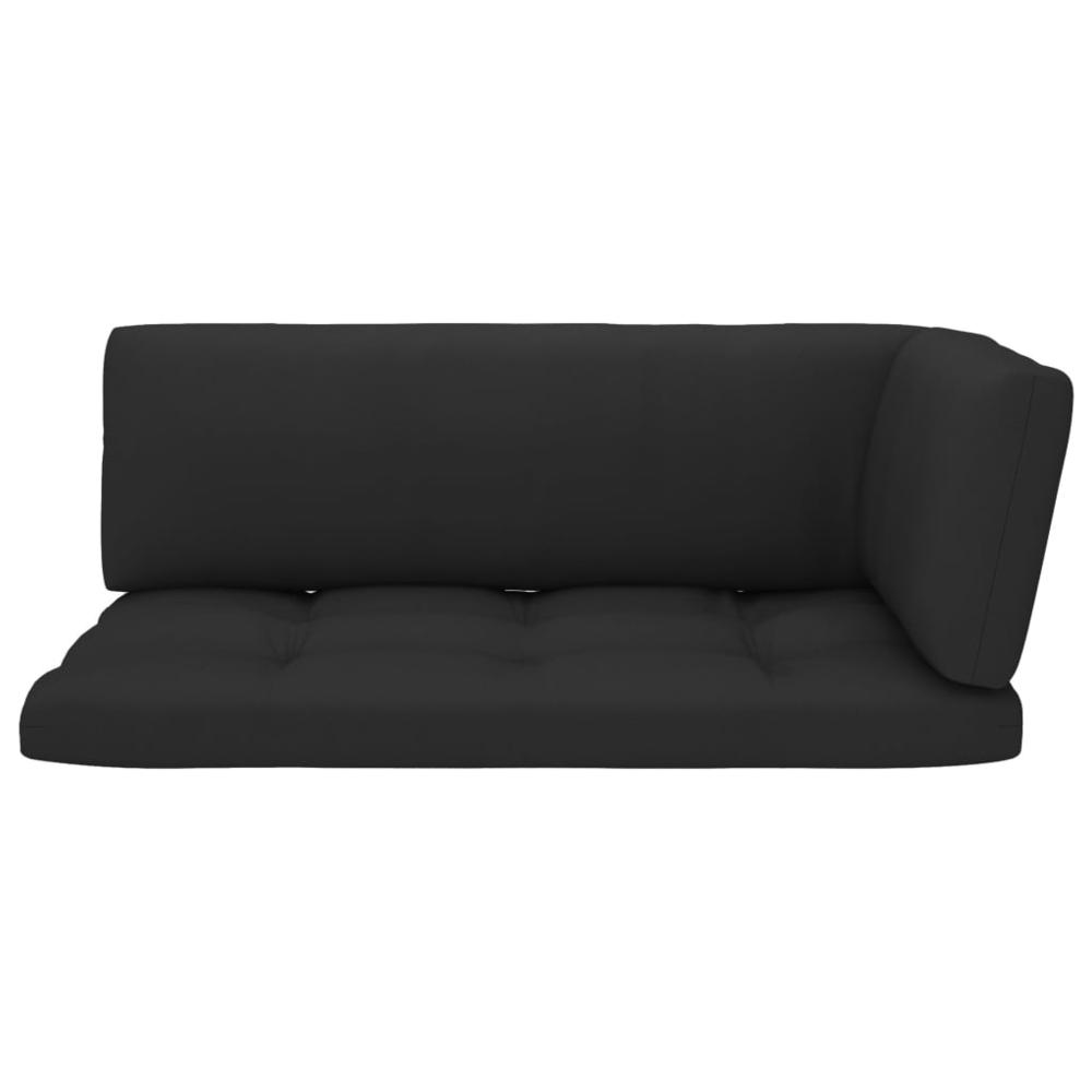 vidaXL Pallet Sofa Cushions 3 pcs Black, 314665. Picture 3