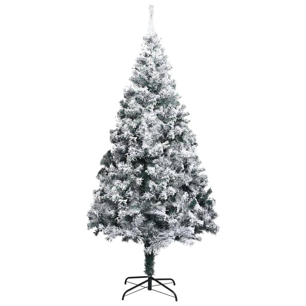 vidaXL Artificial Christmas Tree with LEDs&Ball Set Green 94.5" PVC, 3077918. Picture 2