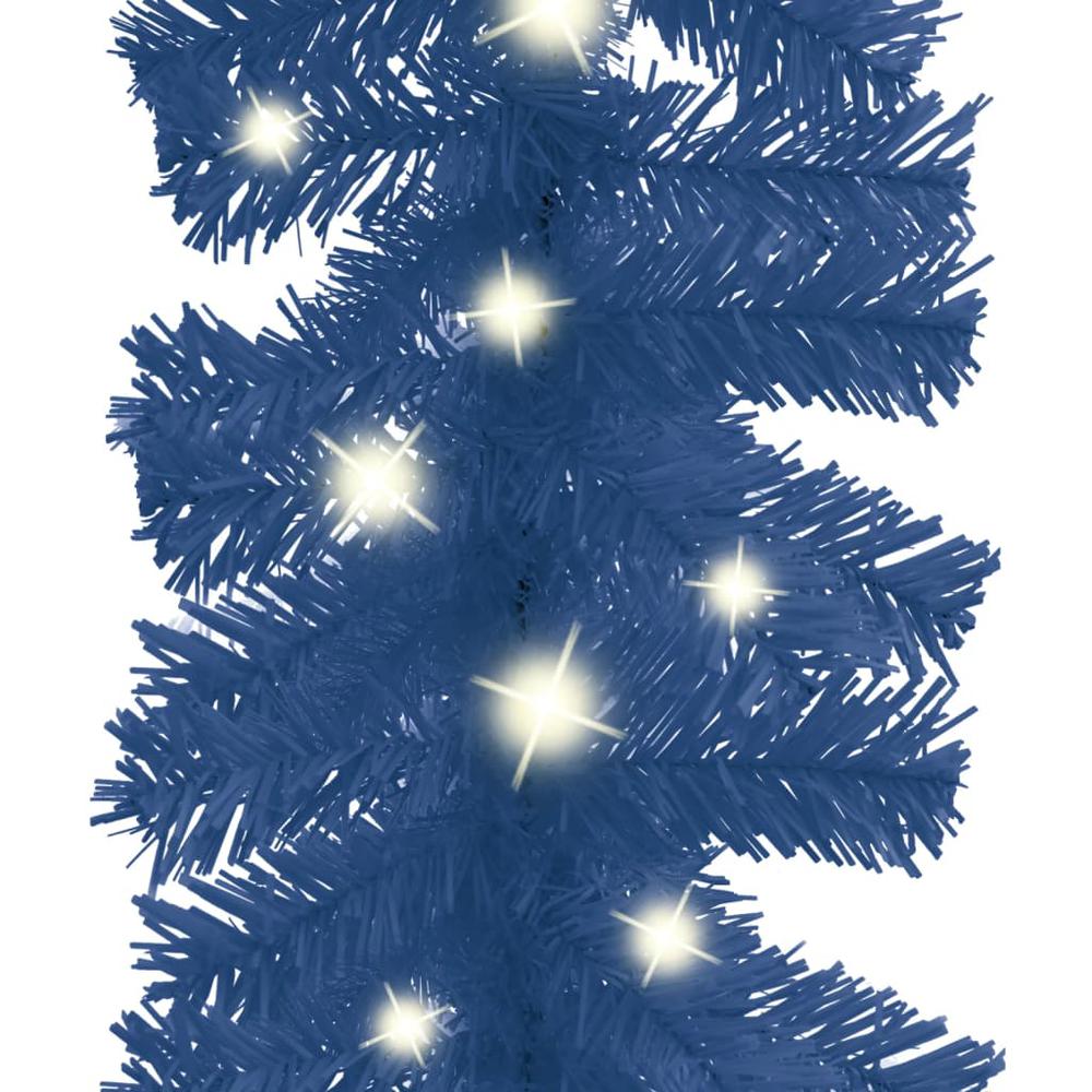 vidaXL Christmas Garland with LED Lights 393.7" Blue. Picture 4