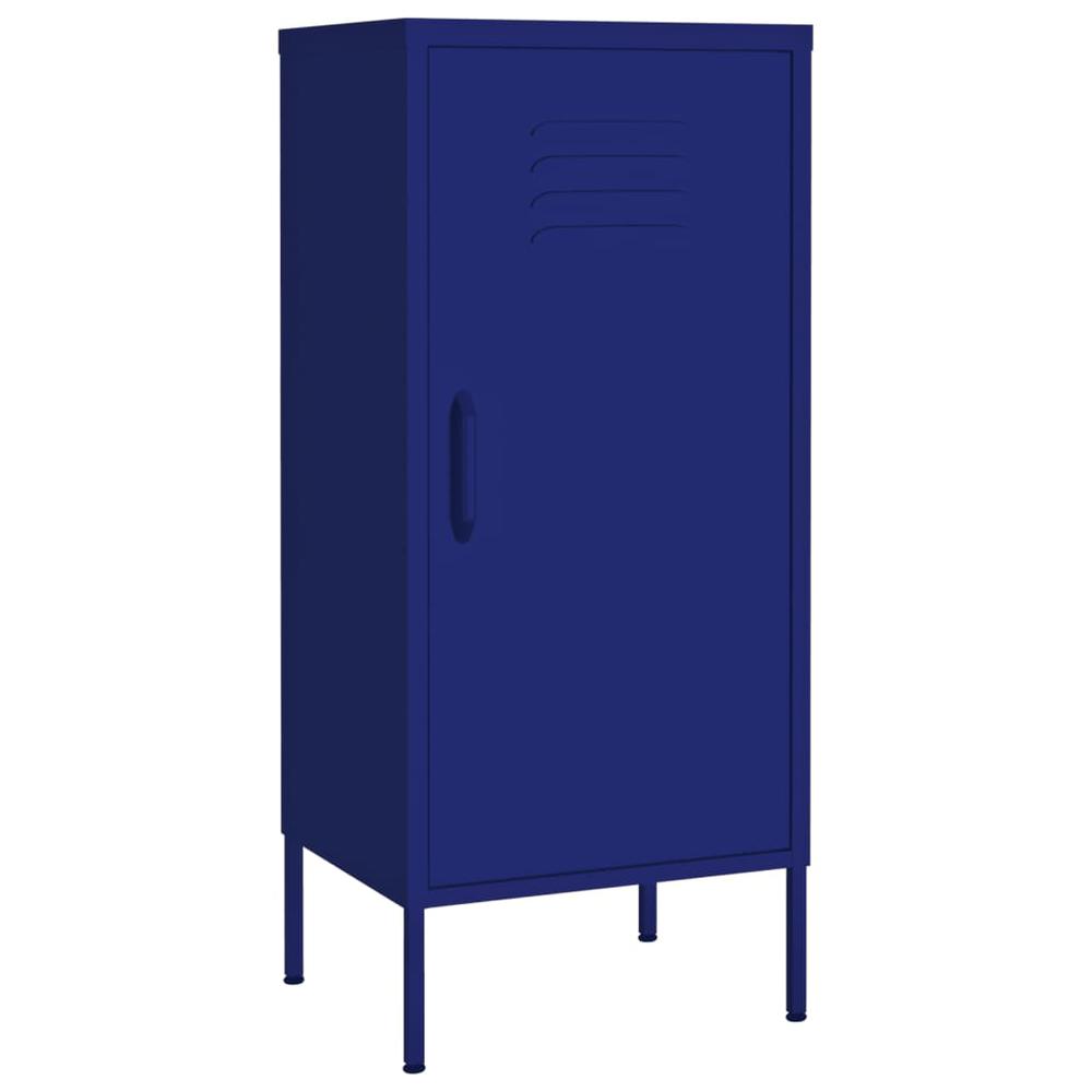 vidaXL Storage Cabinet Navy Blue 16.7"x13.8"x40" Steel, 336190. Picture 2