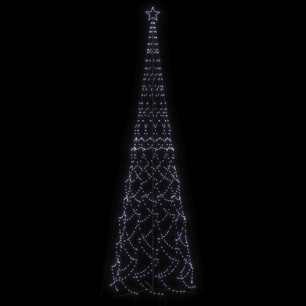 vidaXL Christmas Cone Tree Cold White 3000 LEDs 90.6"x315". Picture 3