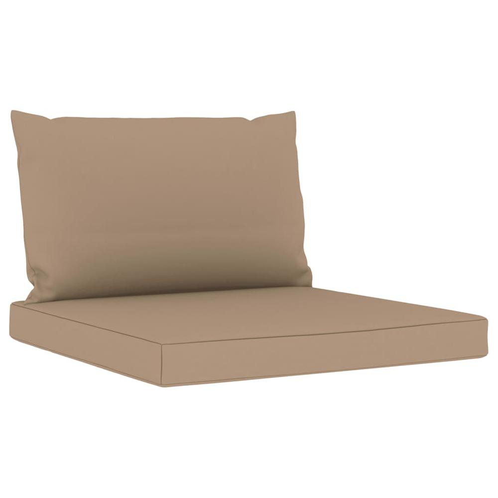 vidaXL Pallet Sofa Cushions 2 pcs Taupe Fabric, 315060. Picture 2