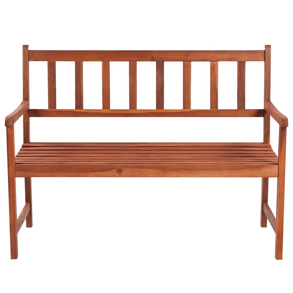 vidaXL Patio Bench with Cushion 47.2" Solid Acacia Wood, 3063771. Picture 3