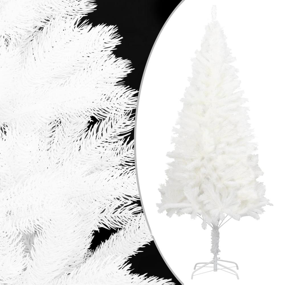 vidaXL Artificial Christmas Tree with LEDs White 59.1". Picture 2