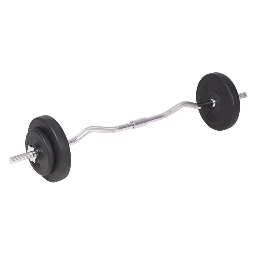 vidaXL Barbell and Dumbbell Set 198.4 lb, 91404. Picture 4