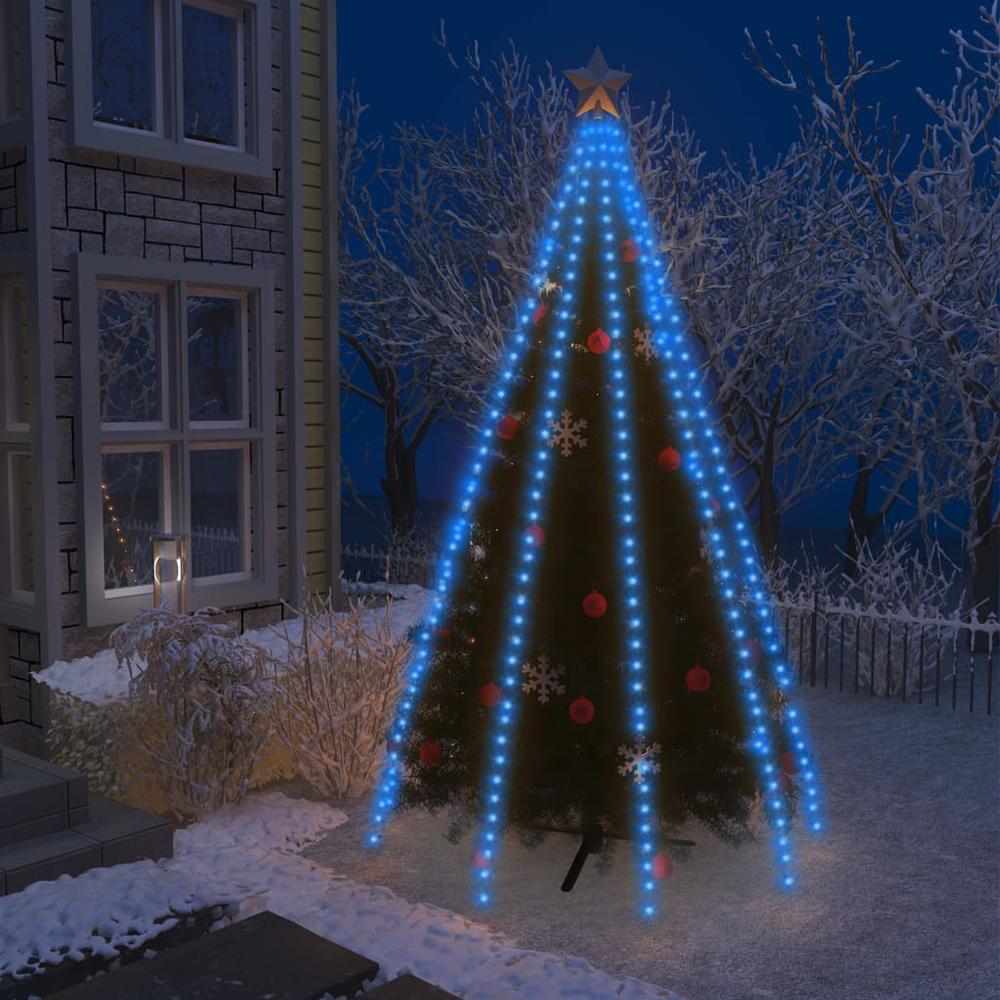 vidaXL Christmas Tree Net Lights with 400 LEDs Blue 157.5". Picture 1