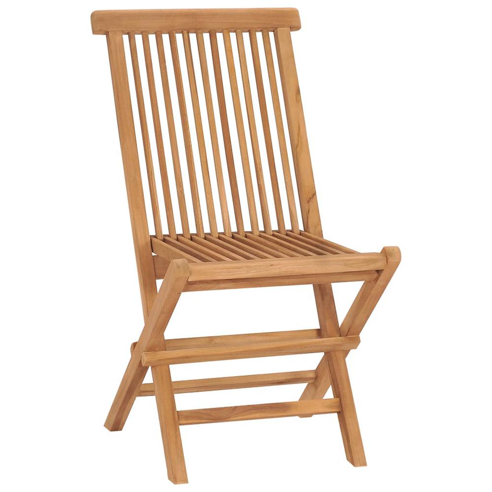vidaXL Folding Patio Chairs 2 pcs Solid Teak Wood, 315441. Picture 2