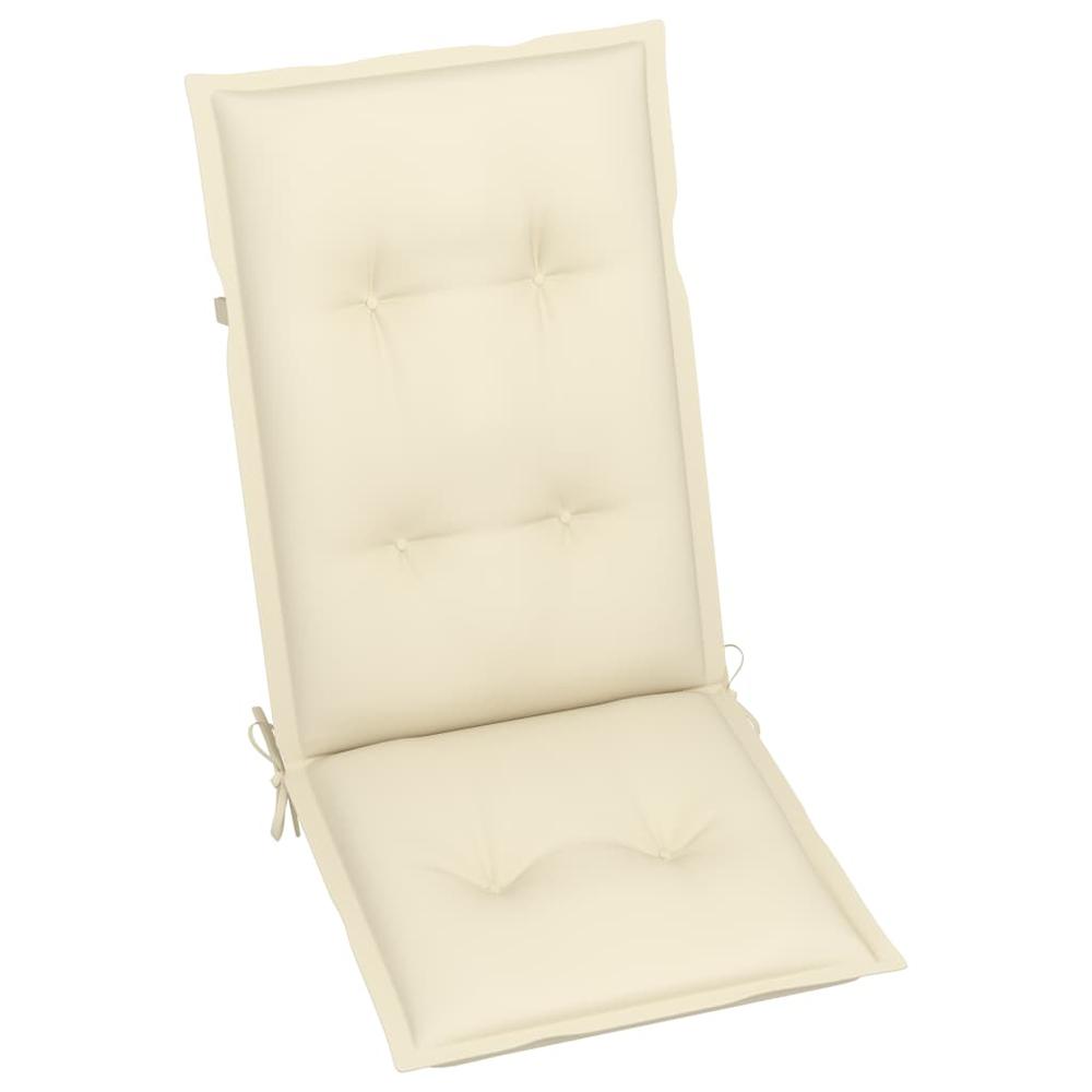 vidaXL Garden Chair Cushions 4 pcs Cream 47.2"x19.7"x2.8". Picture 3