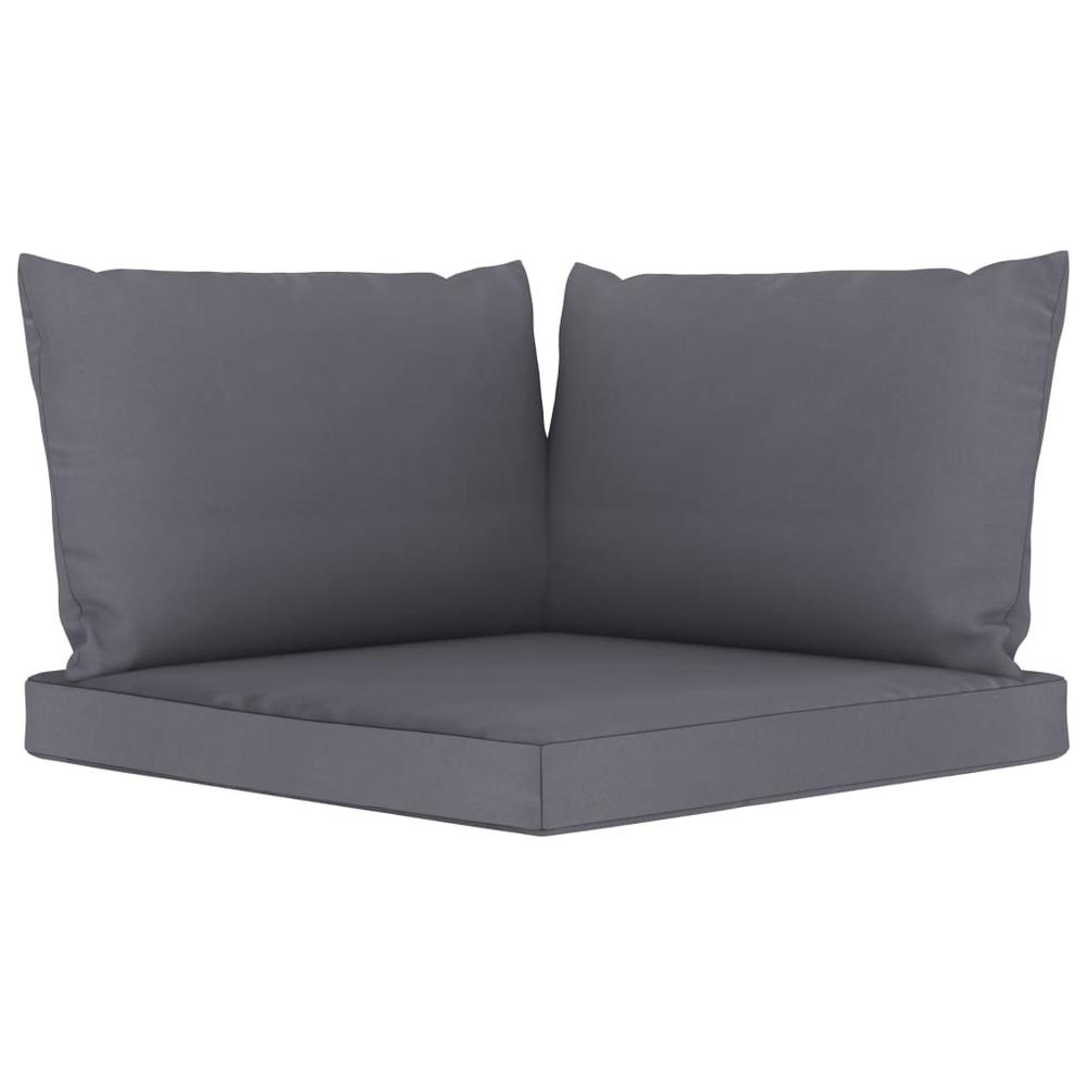 vidaXL Pallet Sofa Cushions 3 pcs Anthracite Fabric, 315064. Picture 2