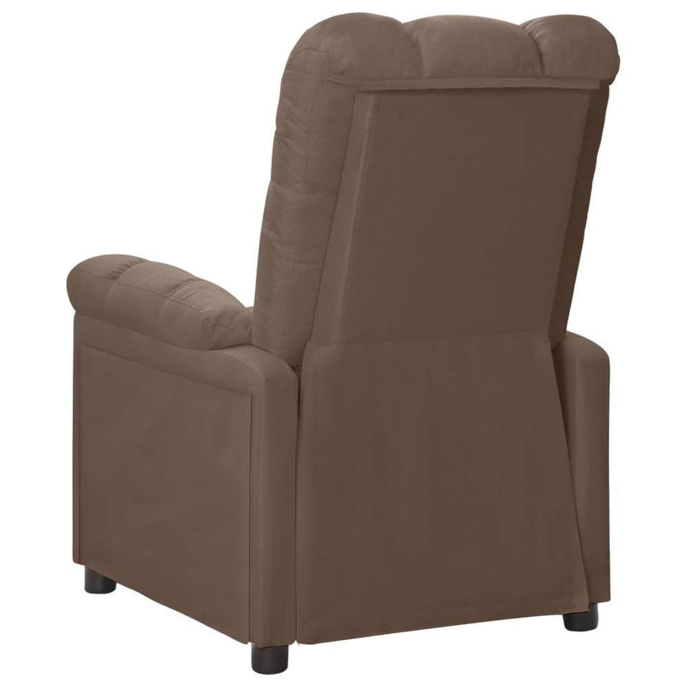 vidaXL Recliner Taupe Fabric. Picture 4