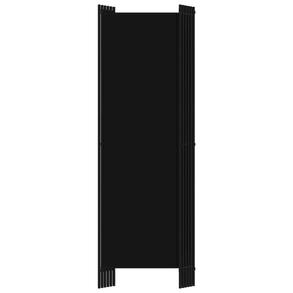 vidaXL 6-Panel Room Divider Black 118.1"x70.9". Picture 4