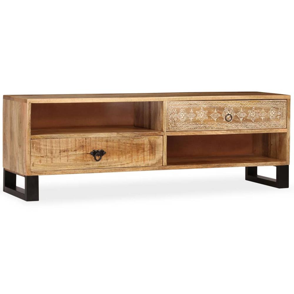 vidaXL TV Cabinet Solid Mango Wood 47.2"x11.8"x15.7". Picture 12