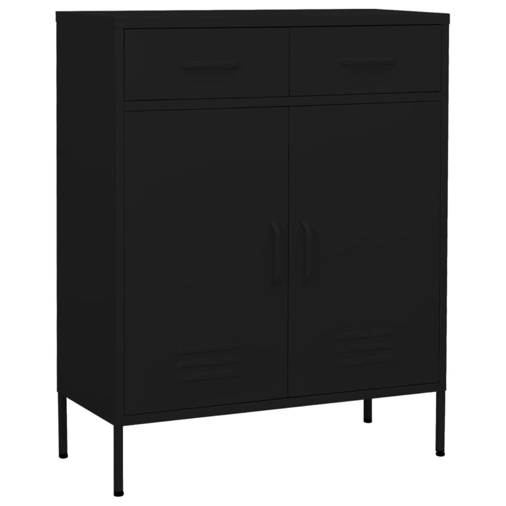 vidaXL Storage Cabinet Black 31.5"x13.8"x40" Steel, 336160. The main picture.
