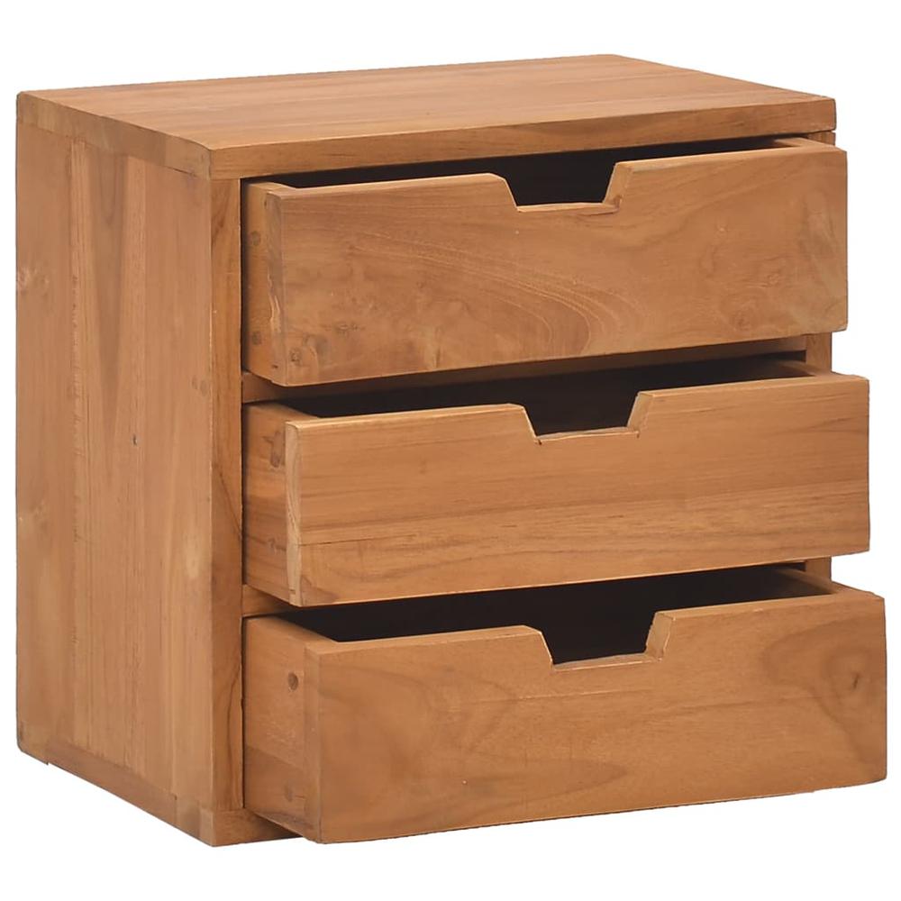 vidaXL Bedside Cabinet 15.7"x11.8"x15.7" Solid Teak Wood, 326121. Picture 2