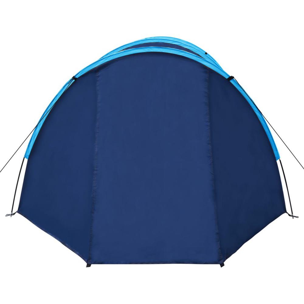 vidaXL Camping Tent 4 Persons Navy Blue/Light Blue. Picture 4