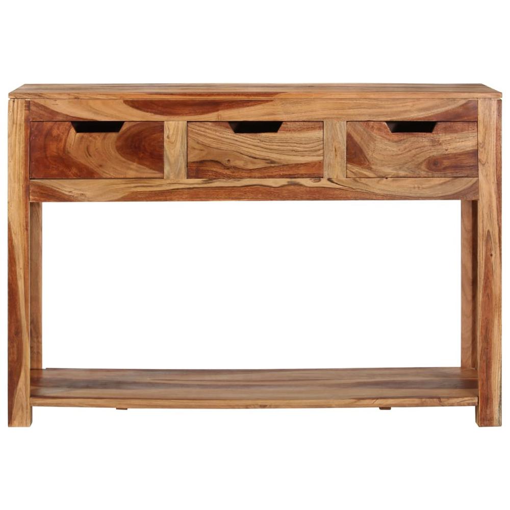 vidaXL Console Table 43.3"x13.8"x29.5" Solid Wood Acacia. Picture 2