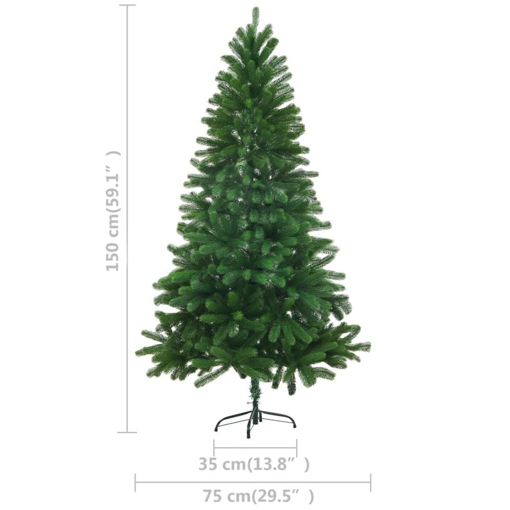 vidaXL Artificial Christmas Tree with LEDs&Ball Set 59.1" Green, 3077726. Picture 12